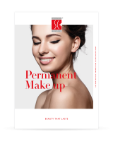 Illustration of a poster with the Swiss Color logo and a woman wearing make up Illustration of a poster with the Swiss Color logo and a woman wearing make up