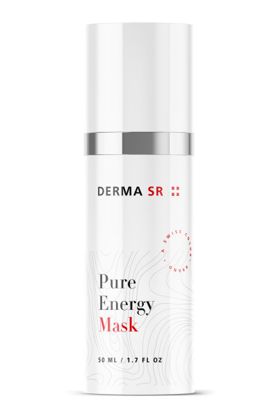 Kleine Pumpflasche von vorne mit der Pure Energy Mask