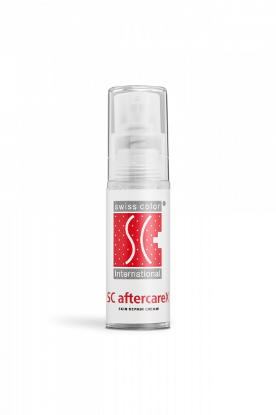 Small plastic bottle with skin repair cream SC aftercareX
