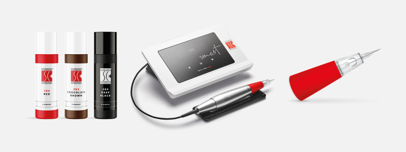 Best Swiss Color Permanent make up colors, devices, handpieces and accessories for your PMU and Microblading studio.