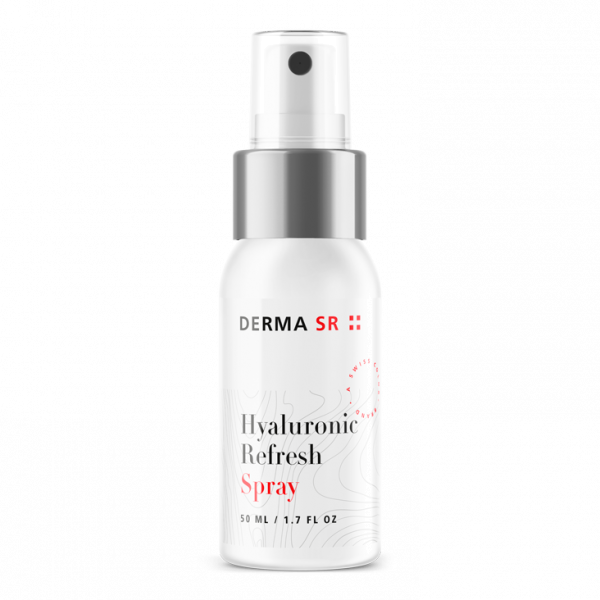 Spray bottle from the front with the Hyaluronic Refresh Spray