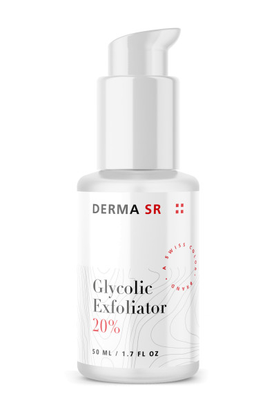 Small pump bottle including the product Gylcolic Exfoliator