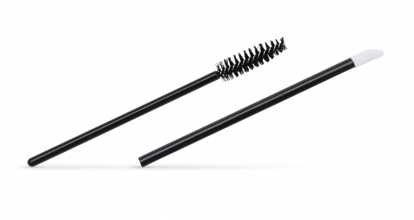 Picture of the brow brush und the applicator for mixing and applying pigments