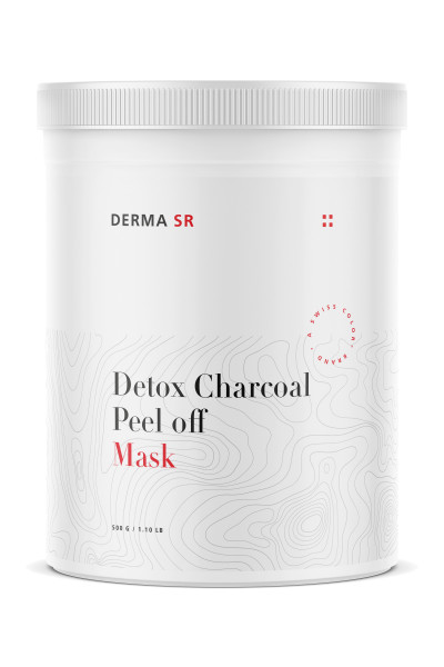 Detox Charcoal Peel off Mask in large plastic cream jar